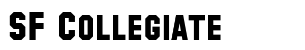 SF Collegiate font preview
